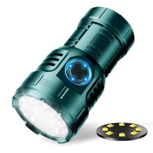 FZH 3000 Lumens Rechargeable Small Flashlight, Mini Tactical LED Flash Light Super Bright Pocket EDC Torch 7 Modes USB C for Home Outdoors, Emergency, Work