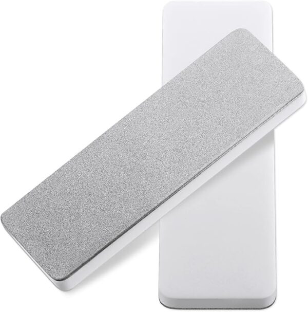 Patelai 2 Pcs Mini Pocket Knife Sharpener Stone Double Sided Portable Sharpening Stone Whetstone Diamond Ceramic Sharpen Tools 400/1000 Grit for Knives Scissors Kitchen Outdoor Survival Gear - Image 2