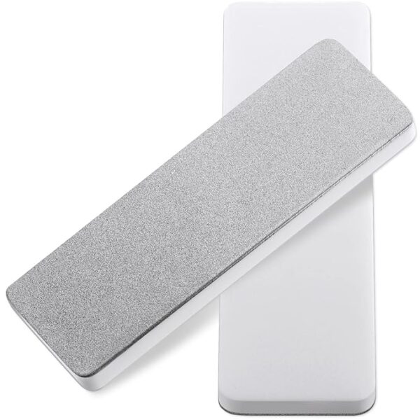 Patelai 2 Pcs Mini Pocket Knife Sharpener Stone Double Sided Portable Sharpening Stone Whetstone Diamond Ceramic Sharpen Tools 400/1000 Grit for Knives Scissors Kitchen Outdoor Survival Gear