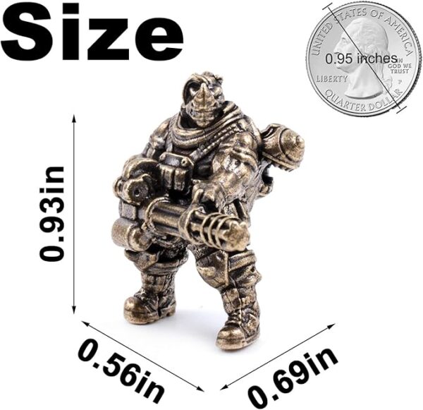 Knife Lanyard Beads - Hand-Cast Pure Copper Paracord Beads for Knives 0.24" Hole Fits 550 Cord & Tactical Gear Knife Bead for EDC Survival & Menâs Gifts (FD-104DZ) - Image 3