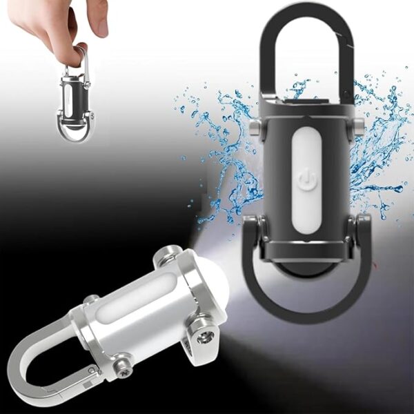 Mini Flashlight, 2024 Best Mini Flashlight Keychain, Chain Flashlight Mini, Mini Keychain Flashlight, Mini Flashlight for Emergency Power (Black) - Image 3