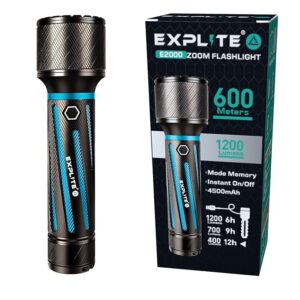 Rechargeable Flashlights High Lumens, USB-C LED Flashlight, Powerful Handheld Portable Flashlight, Super Power Bright Compact Flash Light Torch for Emergency, Camping, Survival, Travel,Hiking