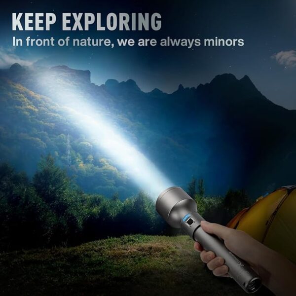 MIAOKE 250,000 Flashlights High Lumens, IPX7 & Zoomable XHP-90 Led Super Bright Rechargeable Flashlight with 3 Lighting Modes for Home, Hunting, Camping, Emergencies-Best Gift for Man-DiscoverPro - Image 6
