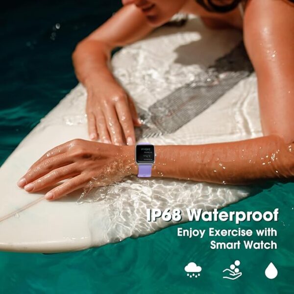Smart Watch, Fitness Tracker with Heart Rate Monitor, Blood Oxygen, Sleep Tracking, 1.5 Inch Touchscreen Smartwatch for Android iOS Swimming Waterproof Pedometer Step Calories Tracker for Women Men - Image 5