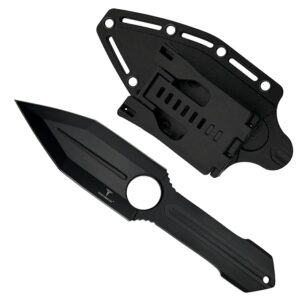 Hunting Survival Knife 9" Full Tang Fixed Blade Knives Camping Gear with Extra Set of FRN Sheath, MOLLE Clip Horizontal and Vertical Carry - TKF314