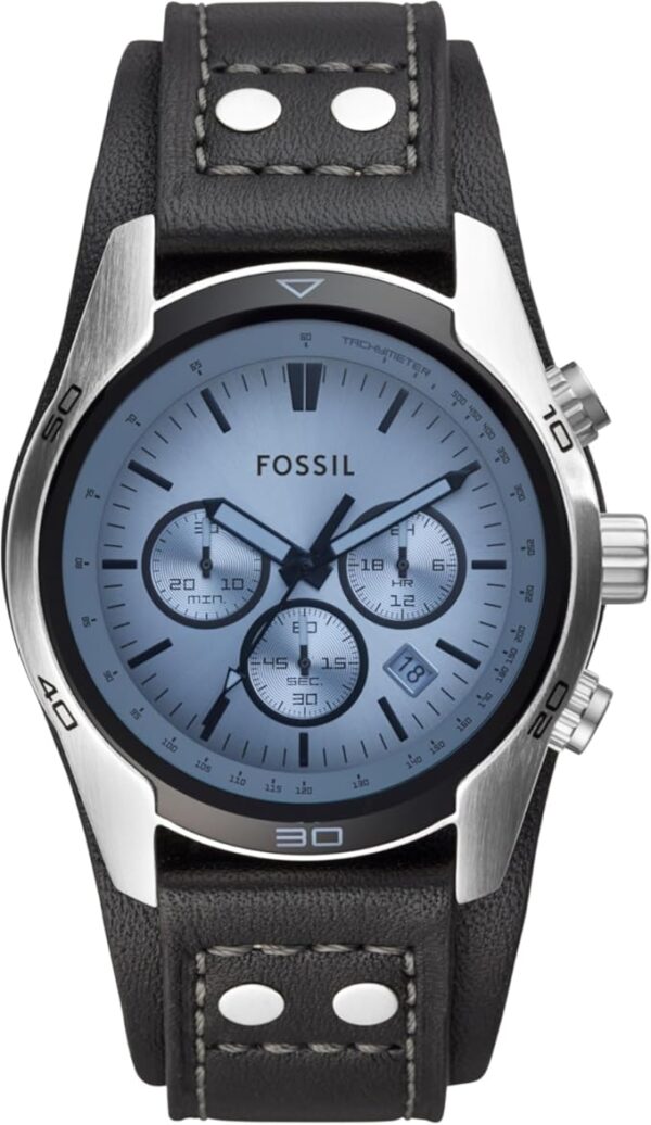 Fossil Men's Coachman Quartz Stainless Steel and Leather Chronograph Watch - Image 2