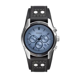 Fossil Men's Coachman Quartz Stainless Steel and Leather Chronograph Watch