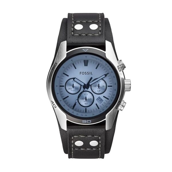 Fossil Men's Coachman Quartz Stainless Steel and Leather Chronograph Watch