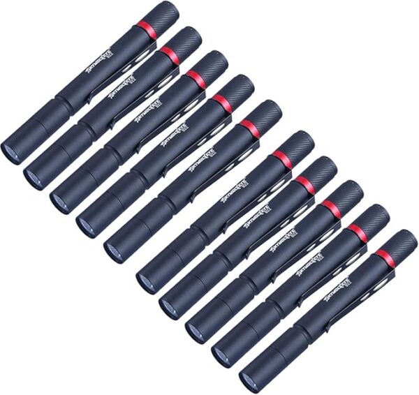 10 Pack LED Pen Flashlight, Pen Light Flashlights Pocket Clip, 3 Mode Penlight, Ultra Bright Mini Pen Lights, IP67 Small Waterproof Penlights for Outdoor Inspection Work, Emergency - Image 2