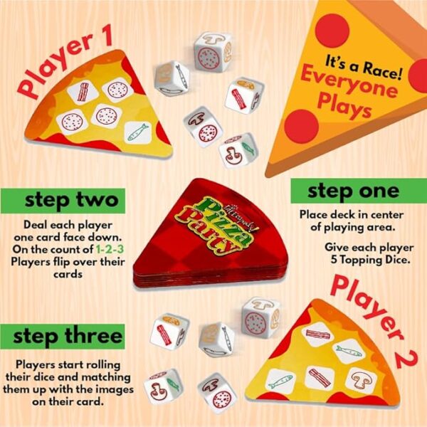 University Games, Pizza Party Dice Game, Dice Game for Kids and Families, Ages 6+ - Image 6