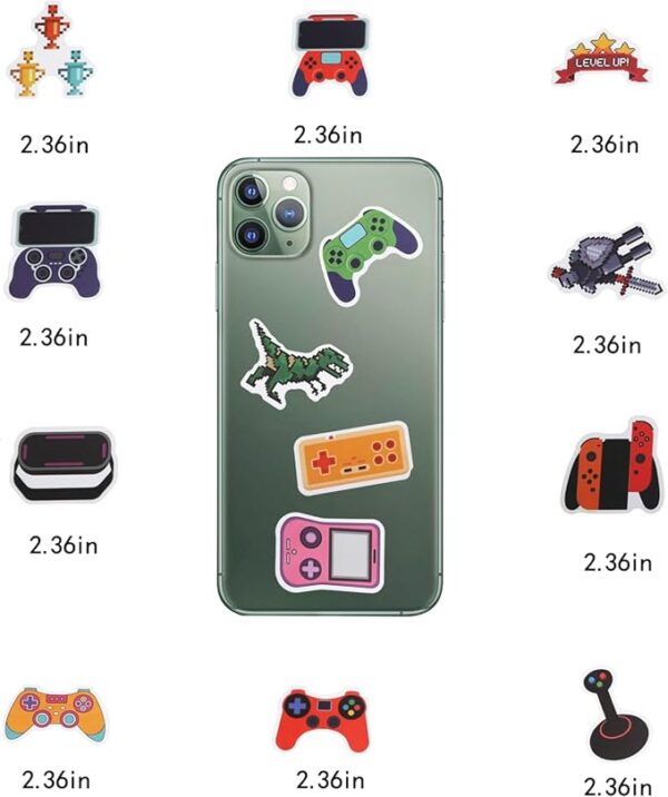 100 Pack Video Game Stickers, Video Game Gamer Party Favors, Birthday Decorations - Image 5