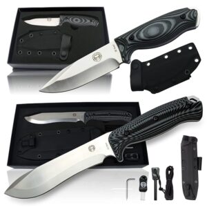 Chopping D2 Survival Knife and D2 Survival Neck Knife Giftset Bundle