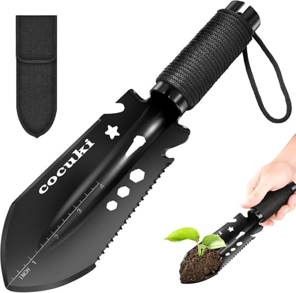 Backpacking Hiking Trowel, Garden Knife, Ultralight Small Camping Shovel, Multitool Compact Portable Small Shovel with Carrying Pouch,for Digging, Gardening, Outdoor Camping, Survival - Image 2