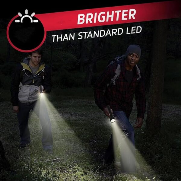 Heavy Duty 3-Cell D Battery LED Big Flashlights, Single Mode, Aluminum Alloy Torch, Rugged Metal Flashlight for Outdoor Adventures and Emergency Power Outages (1 Pack) - Image 6