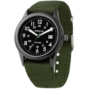 Expedition Scout Wrist Watch for Men Women 38mm Rugged Outdoor Wind Up Military Analog Watches, Everyday Quartz Wristwatch for All