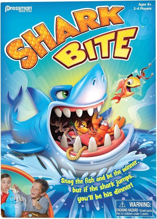 Shark Bite -- Roll the Die and Fish for Colorful Sea Creatures Before the Shark Bites Game! by Pressman Blue Sky, 5" - Image 4