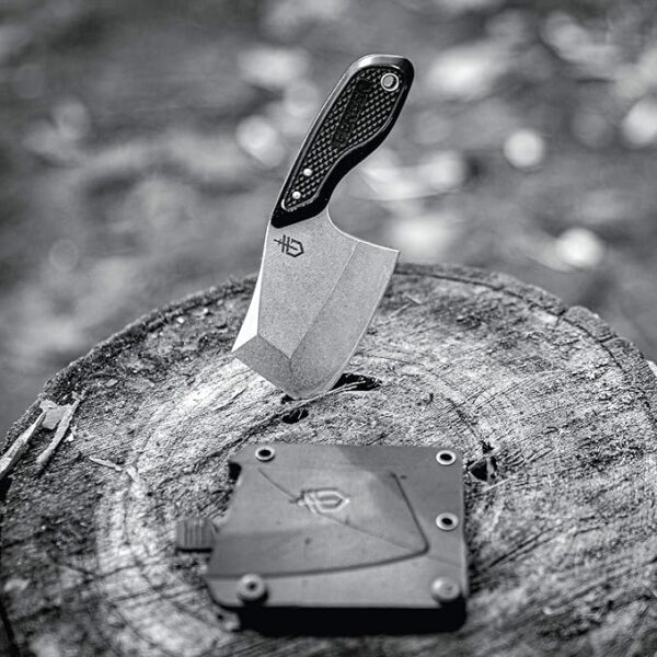 Gerber Gear TRI-Tip Mini Cleaver Fixed Blade Camping Knife with Molle Sheath for Survival and Bushcrafting - Image 4