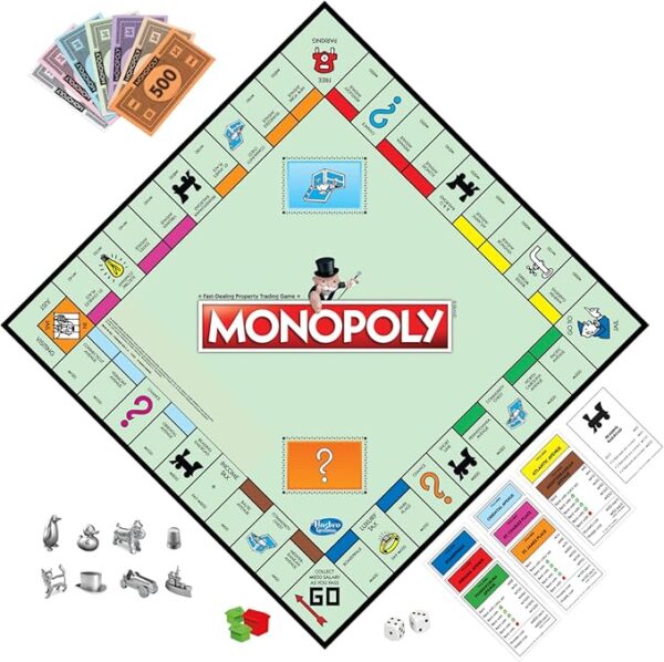 Monopoly Game, Family Board Games for 2 to 6 Players & Kids Ages 8 and Up, Includes 8 Tokens (Token Vote Edition) - Image 4