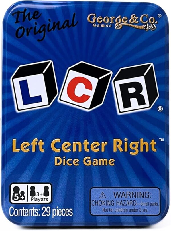 LCRÂ® Left Center Rightâ¢ Dice Game - Blue Tin - Image 2