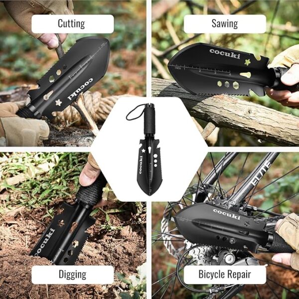 Backpacking Hiking Trowel, Garden Knife, Ultralight Small Camping Shovel, Multitool Compact Portable Small Shovel with Carrying Pouch,for Digging, Gardening, Outdoor Camping, Survival - Image 6
