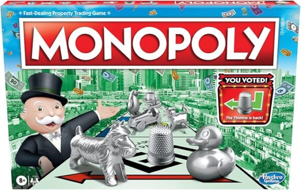 Monopoly Game, Family Board Games for 2 to 6 Players & Kids Ages 8 and Up, Includes 8 Tokens (Token Vote Edition) - Image 2