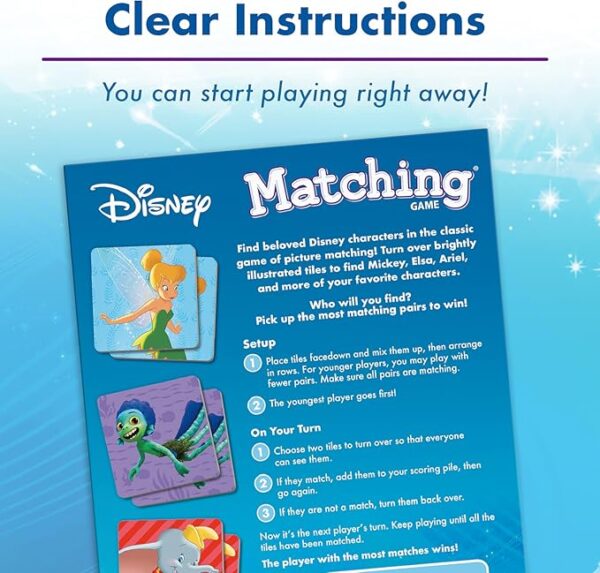 Wonder Forge Disney Matching Game â Fun Memory Game for Boys & Girls Ages 3 and Older - Featuring Classic Disney Characters â Preschool Learning Toy - Image 5