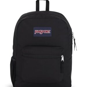 JanSport Cross Town Backpack 17" x 12.5" x 6" - Simple Bag for Everyone with 1 Main Compartment, Front Utility Pocket - Premium Class Accessories - Black