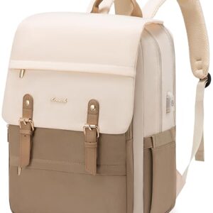 LOVEVOOK Laptop Backpack for Women Vintage Travel Backpack Purse Airline Approved 15.6 Inch Large Computer Backpack Fashion Teacher Nurse Bag for Work Business College