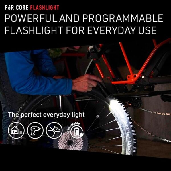 Ledlenser P6R Core Recharable Flashlight, High Power LED, 900 Lumens, Waterproof Light for Home and Emergency Use, Advanced Focus System - Image 3