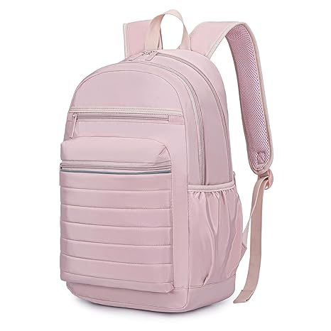 KEOFID Travel Backpack for Women Carry-On, Work Backpack Purse for Women, Anti-Theft Womens backpacks, Casual Back pack for College (Light Pink)
