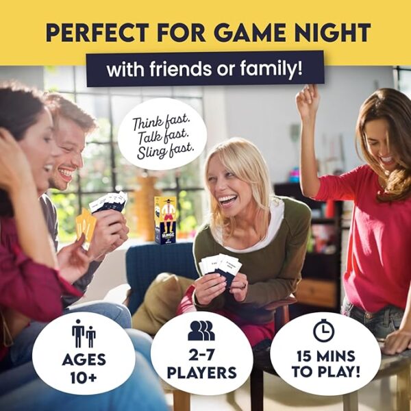 Blue Orange - Slingz â Fast-Paced Family Card Game for Kids, Teens, Adults, and College Students | Fun Categories Party Game for Gam Nights, Holidays, and Travel | 2â7 Players - Image 3