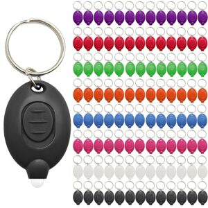 Mini LED Keychain Flashlights Ultra Bright Keychain Flashlight Bulk, Compact and Lightweight Micro Torch, Emergency and Outdoor Pocket Flashlight, Multicolor Shell (104PCS)