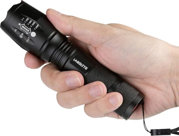 LED Emergency Handheld Flashlight, 4 Pack, Adjustable Focus, Water Resistant with 5 Modes, Best Tactical Torch for Hurricane, Camping, Dog Walking - Image 4