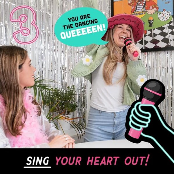Lucky Egg Official Grab The Mic â Family Karaoke Game, 8+ Year Olds, 2-10 Players - Board Game for Bad Singers with 250 Lyrics (125 Cards) for Hilarious Game Nights & Birthday Party, Kids Gift - Image 6