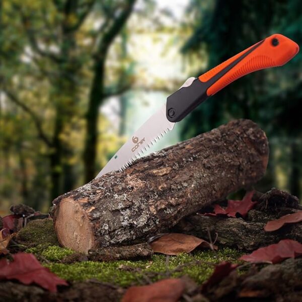 Folding Saw, 8 Inch Rugged Blade Hand Saw, Best for Camping, Gardening, Hunting | Cutting Wood, PVC, Bone, Pruning Saw with Ergonomic Non-Slip Handle Design - Image 6