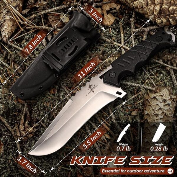 Purple Dragon Camping Hatchet 14.7 Inch, Fixed Blade Survival Knife with Kydex Sheath - Image 6