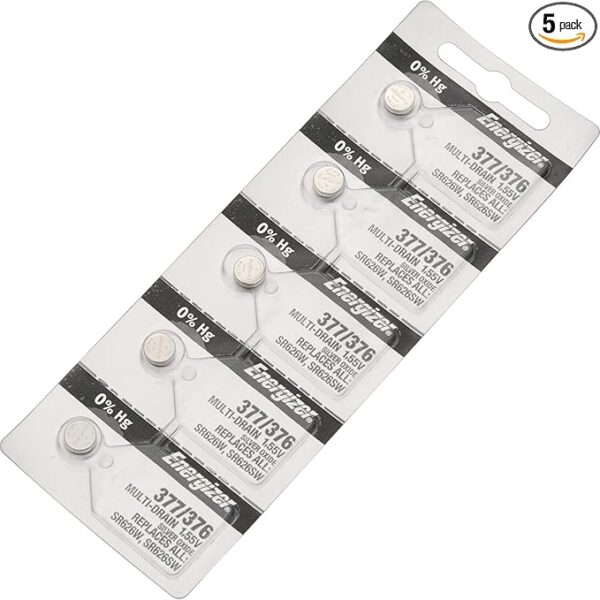 Energizer 377/376 Watch Batteries (Pack of 5) - Image 2