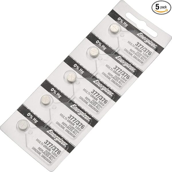 Energizer 377/376 Watch Batteries (Pack of 5)