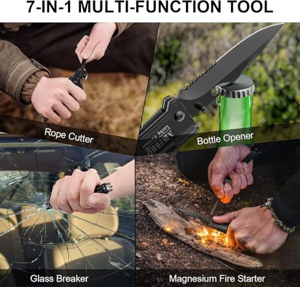 Stocking Stuffers for Men Dad Gifts 7-In-1 Multi Tool Camping Fishing Multitool Gadgets Birthday Christmas Gift for Women Adults Him Boyfriend Husband - Image 5
