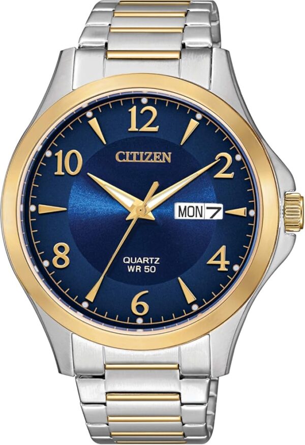 Citizen Quartz Mens Watch, Stainless Steel, Classic, Two-Tone (Model: BF2005-54L) - Image 2