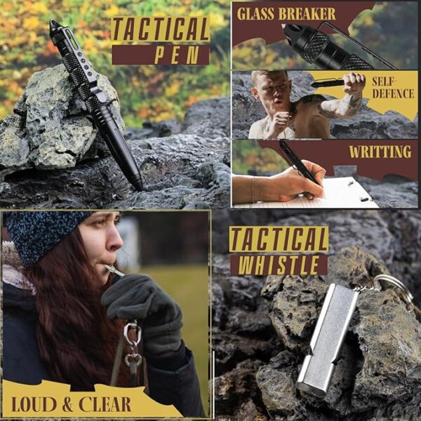 Gifts for Dad Men Husband Fathers Day, Survival Kit, Emergency Survival Gear and Equipment 14 in 1, Anniversary Birthday Gifts for Him Boyfriend, Hunting Fishing Camping Accessories, Cool Gadget - Image 5