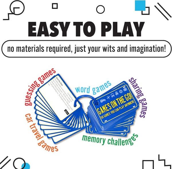 Games on the Go by Continuum Games - Portable Roadtrip Family Games to Challenge and Entertain for 2+ players , Blue - Image 4