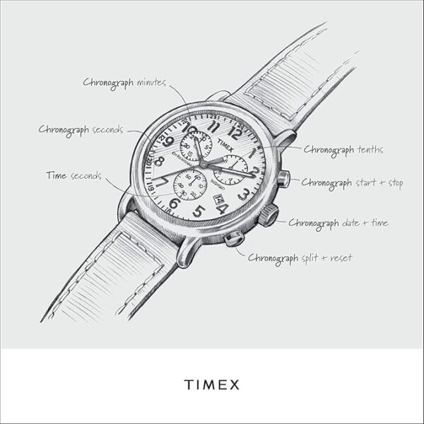 Timex Expedition Field Chronograph 43mm Menâs Analog Watch | INDIGLO Backlight | Durable Comfortable Adjustable Strap | Rugged Outdoor Watch | 100M Water Resistance - Image 4