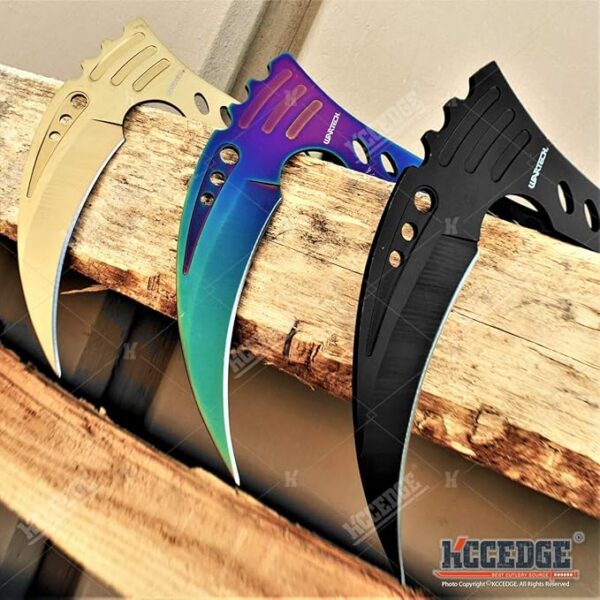 KCCEDGE BEST CUTLERY SOURCE Tactical Survival Knife - 12" Scythe Fixed Blade Full Tang Camping Accessory - Survival Kit and Tactical Gear 80015 - Image 7