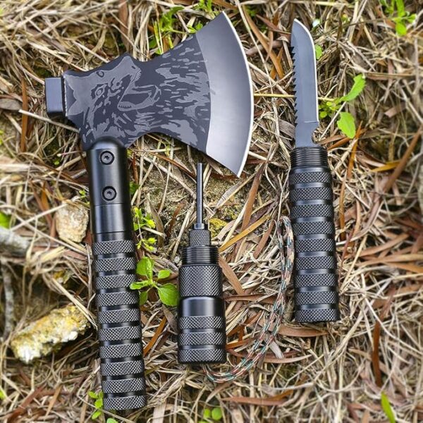 LIANTRAL Survival Camping Axe, Folding Tactical Axe Hatchet with Hammer, Nylon Sheath for Outdoor Adventures - Image 6