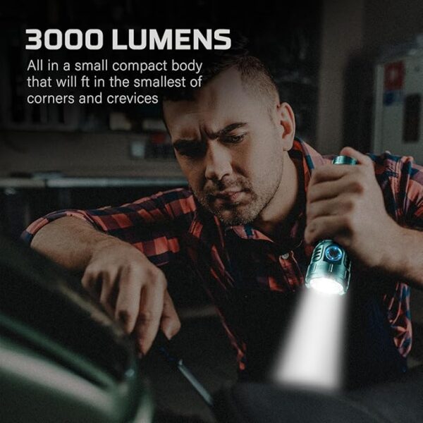 FZH 3000 Lumens Rechargeable Small Flashlight, Mini Tactical LED Flash Light Super Bright Pocket EDC Torch 7 Modes USB C for Home Outdoors, Emergency, Work - Image 3