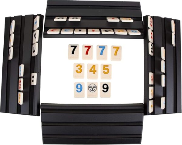 Pressman Rummikub Large Numbers Edition - The Original Rummy Tile Game Blue, 5" - Image 4