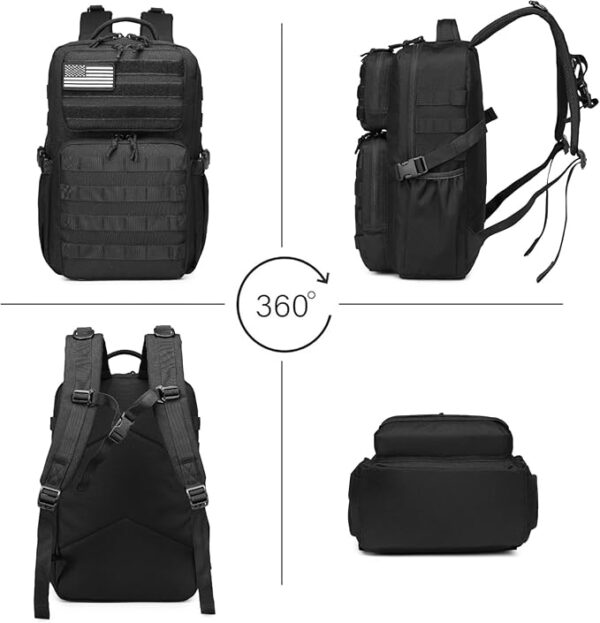 Military Tactical Backpack for Men Waterproof Daypack 3 Day Assault Pack Molle Bag with Water Bottle Holder - Image 3