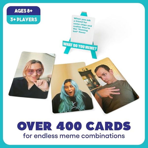 WHAT DO YOU MEME? Family Edition by Relatable, Now with Refreshed Content - Kids Games 8+, Family Games for Kids and Adults, The TikTok Viral Sensation, Includes 300 Caption Cards, 108 Photo Cards - Image 5