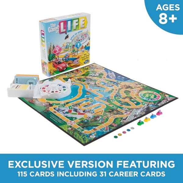 Hasbro Gaming The Game of Life Board Game, Family Games for Kids Ages 8+, Includes 31 Careers, Family Board Games for 2-4 Players, (Amazon Exclusive) - Image 4